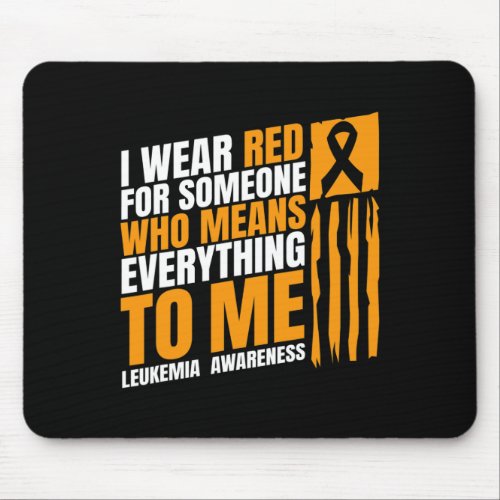 Awareness Month I Wear Red Blood Cancer  Mouse Pad