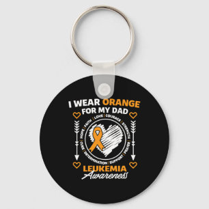 Awareness Month Support I Wear Orange For My Dad  Keychain
