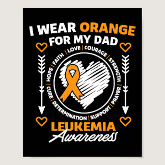 Awareness Month Support I Wear Orange For My Dad  Poster