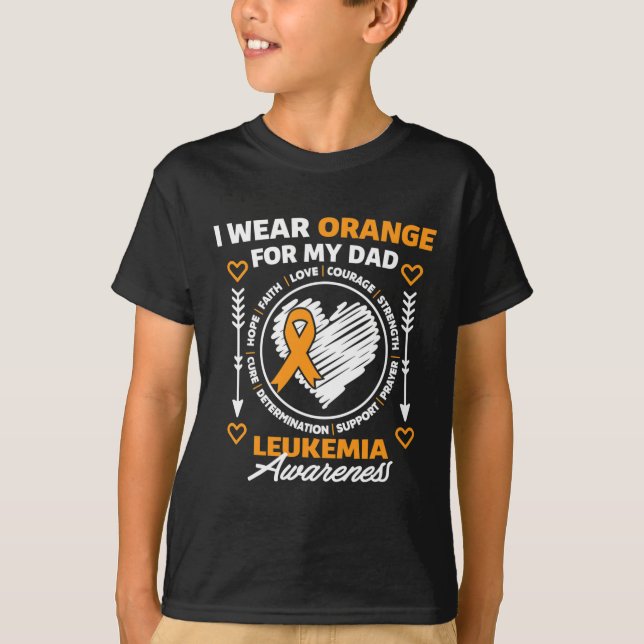 Awareness Month Support I Wear Orange For My Dad  T-Shirt (Front)