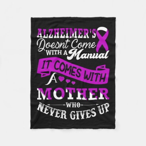 Awareness Mother Support Heimer Warrior Mom  Fleece Blanket