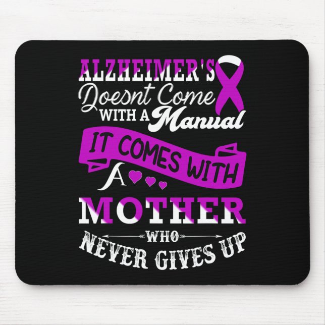 Awareness Mother Support Heimer Warrior Mom  Mouse Pad (Front)