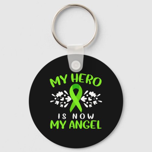 Awareness My Hero Is Now My Angel Butterfly  Keychain