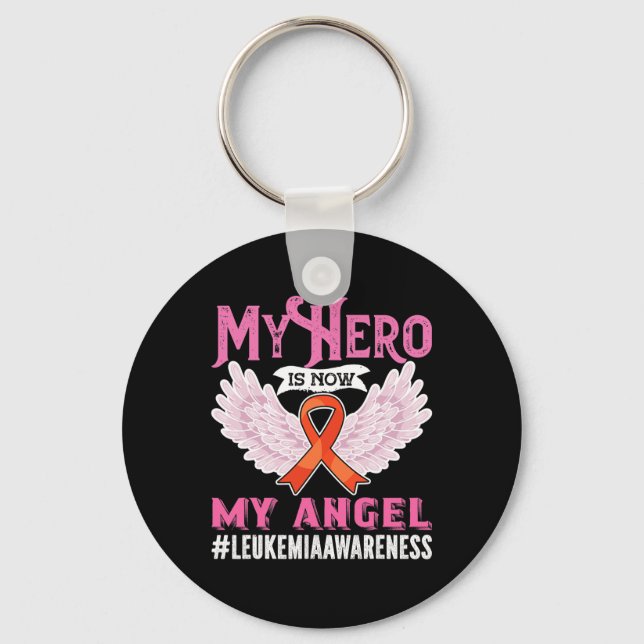 Awareness My Hero Is Now My Angel  Keychain (Front)
