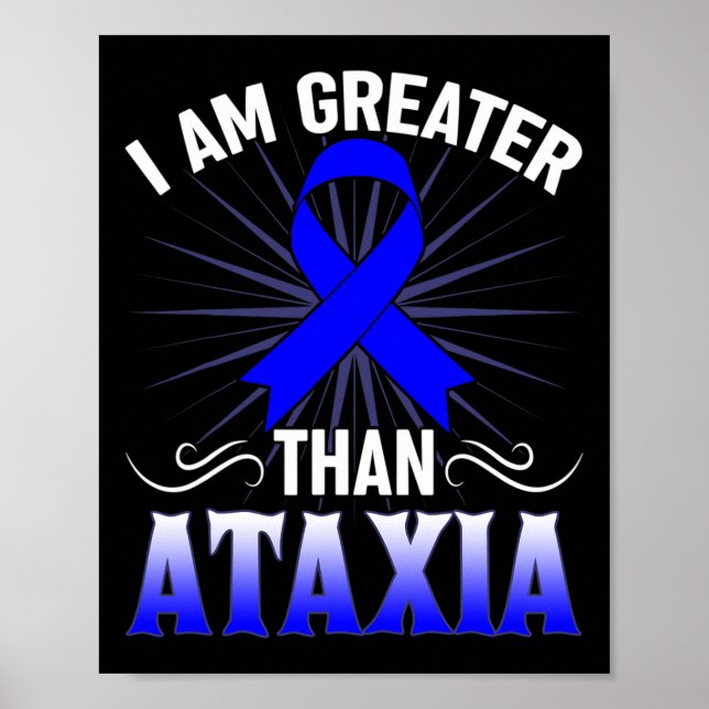 Awareness Neurological Sign Hemiataxia Blue Ribbon (Front)