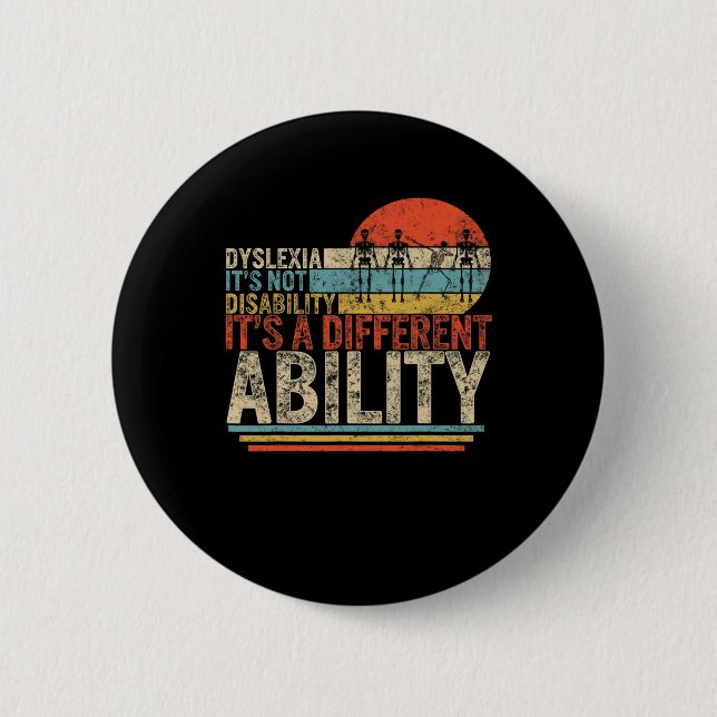 Awareness Not Disability Different Dabbing Skeleto Button (Front)