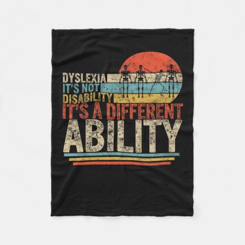 Awareness Not Disability Different Dabbing Skeleto Fleece Blanket