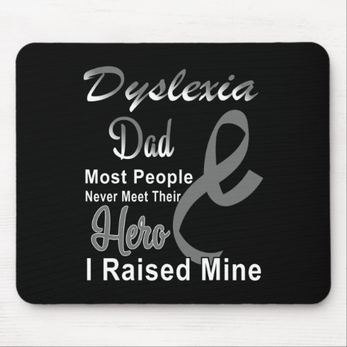 Awareness October Silver Ribbon Dad Teacher  Mouse Pad