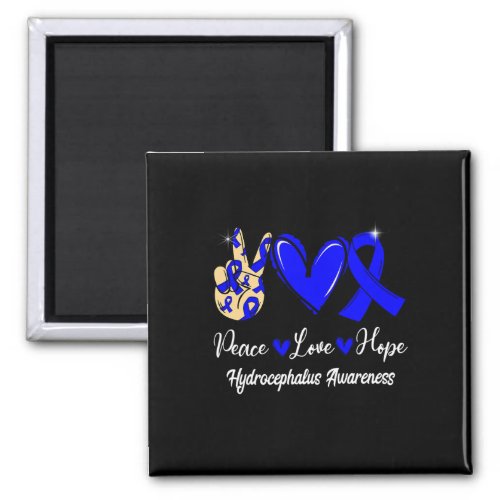 Awareness Peace Love Hope Blue Ribbon  Magnet