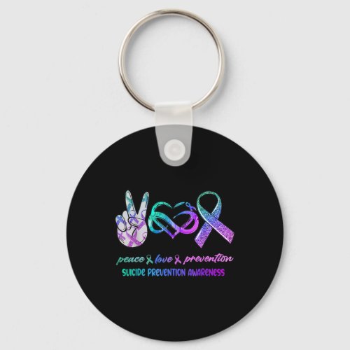 Awareness Peace Love Prevention  Keychain