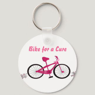 Awareness Pink Bicycle Keychain