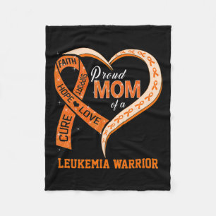 Awareness Proud Mom Of A Leukemia Warrior 1 Fleece Blanket