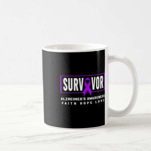 Awareness _ Purple Alzheimerheimers Survivor  Coffee Mug