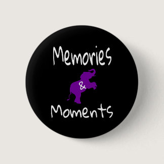 Awareness Purple Elephant Support Memories Moments Button