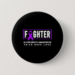 Awareness - Purple Heimer’s Fighter Button