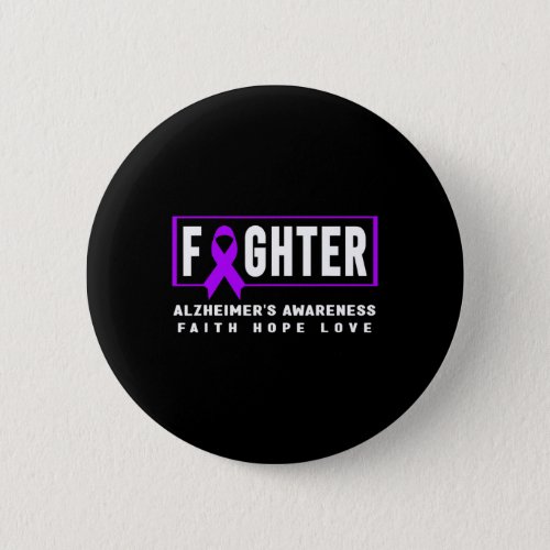Awareness _ Purple Heimers Fighter  Button