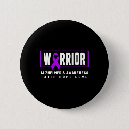 Awareness _ Purple Heimers Warrior  Button