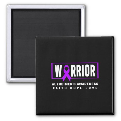 Awareness _ Purple Heimers Warrior  Magnet