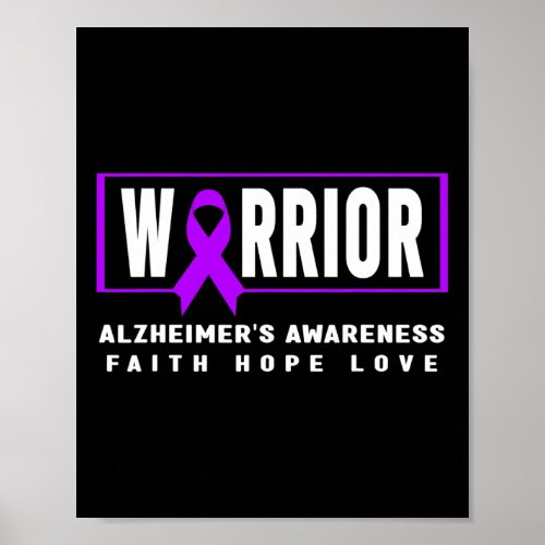 Awareness _ Purple Heimers Warrior  Poster