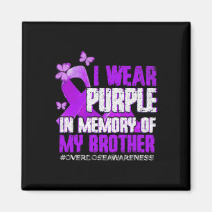Awareness Purple Memory Of My Brother Magnet