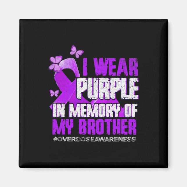 Awareness Purple Memory Of My Brother  Magnet (Front)