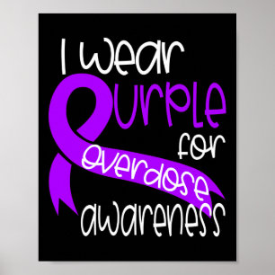 Awareness Purple Ribbon Drug Addiction 2 Poster