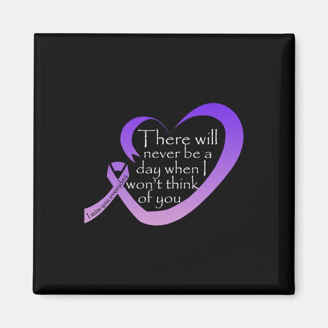 Awareness Purple Ribbon  Magnet (Front)
