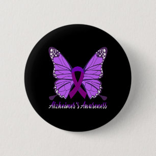 Awareness Purple Ribbon The End Of Heimer' Button