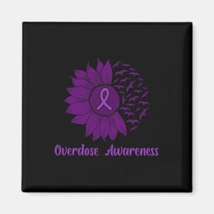 Awareness Purple Sunflower  Magnet