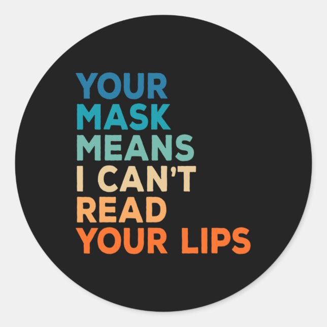 Awareness Quotes Asl Sign Language Hearing Impaire Classic Round Sticker (Front)