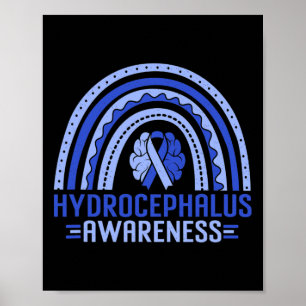 Awareness Rainbow Blue Ribbon Warrior Support Poster