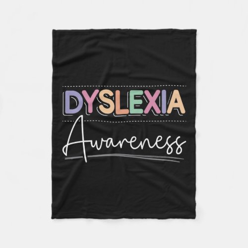 Awareness Reading Disorder Disability Spelling 1  Fleece Blanket