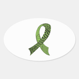 Awareness Ribbon Any Color Mix and Match Oval Sticker