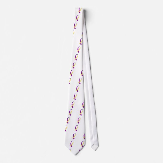 Awareness Ribbon (Bladder Cancer) Neck Tie (Front)