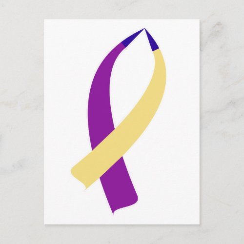Awareness Ribbon Bladder Cancer Postcard