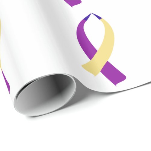 Awareness Ribbon Bladder Cancer Wrapping Paper