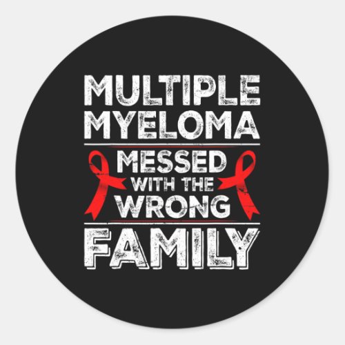 Awareness Ribbon Blood Cancer Survivor Plasma Cell Classic Round Sticker