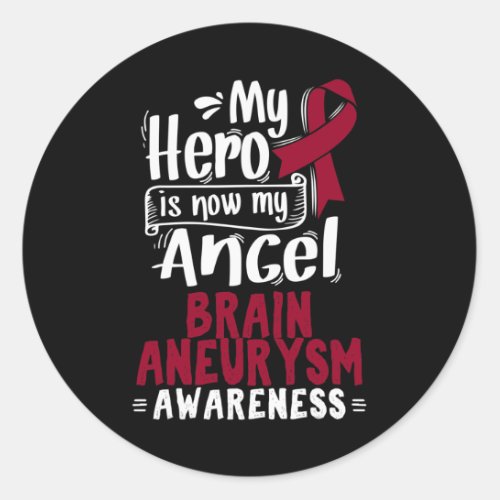 Awareness Ribbon Brain Aneurysm  Classic Round Sticker