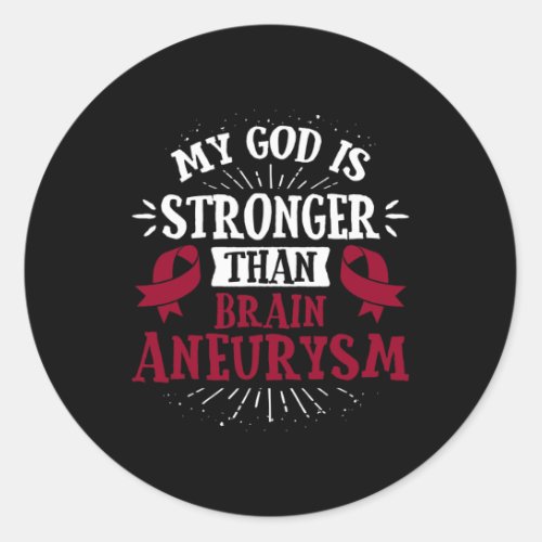 Awareness Ribbon _ Brain Aneurysm  Classic Round Sticker