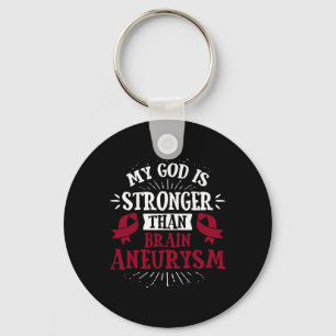 Awareness Ribbon - Brain Aneurysm  Keychain