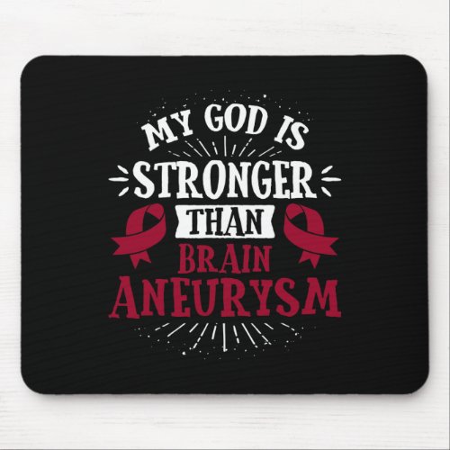 Awareness Ribbon _ Brain Aneurysm  Mouse Pad