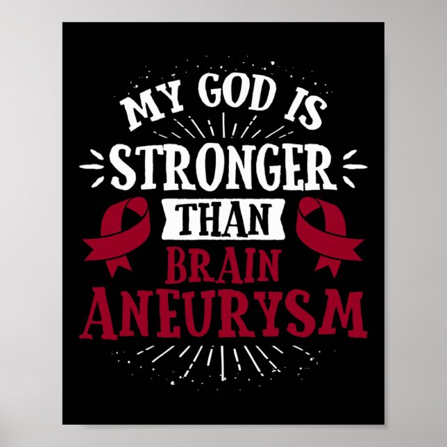Awareness Ribbon - Brain Aneurysm  Poster (Front)