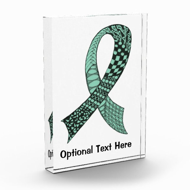 Awareness Ribbon Custom Colors Acrylic Award (Left)