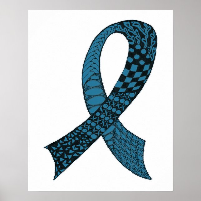 Awareness Ribbon Custom Colors Poster (Front)