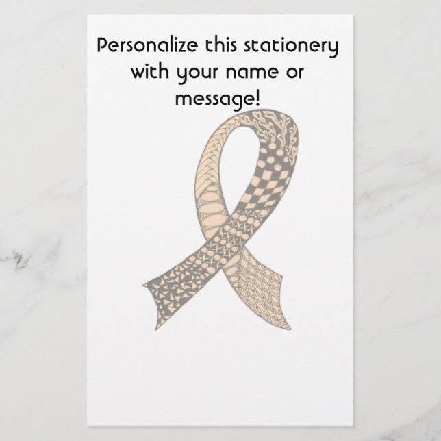 Awareness Ribbon Custom Colors Stationery (Front)