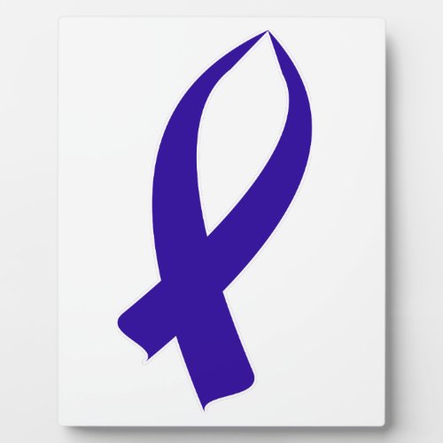 Awareness Ribbon Dark Blue Plaque