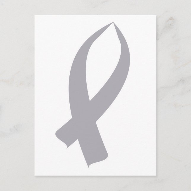 Awareness Ribbon (Gray) Postcard (Front)