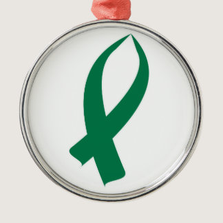 Awareness Ribbon (Green) Metal Ornament