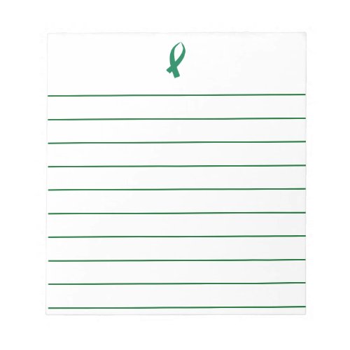 Awareness Ribbon Green Notepad