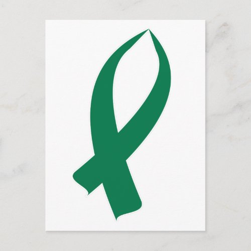 Awareness Ribbon Green Postcard